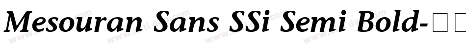 Mesouran Sans SSi Semi Bold字体转换